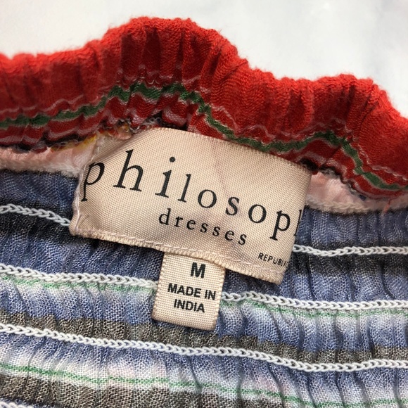 Philosophy Blue & Red Striped Handkerchief Dress - Picture 4 of 7